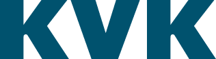 Het logo van KVK (Kamer van Koophandel)